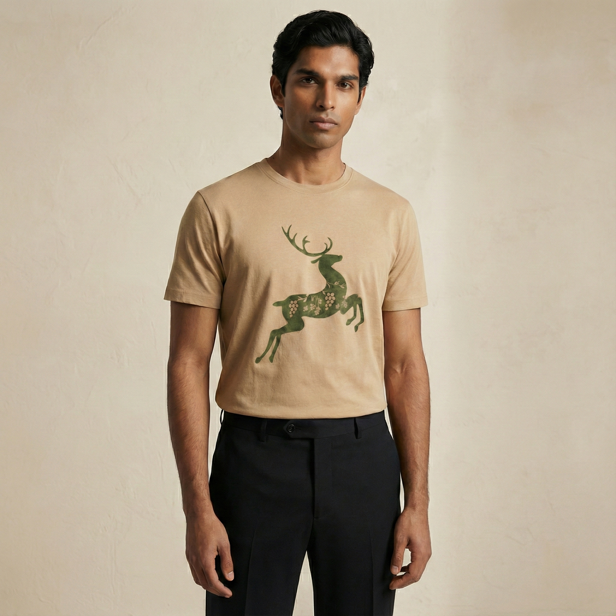 stag motif t-shirt