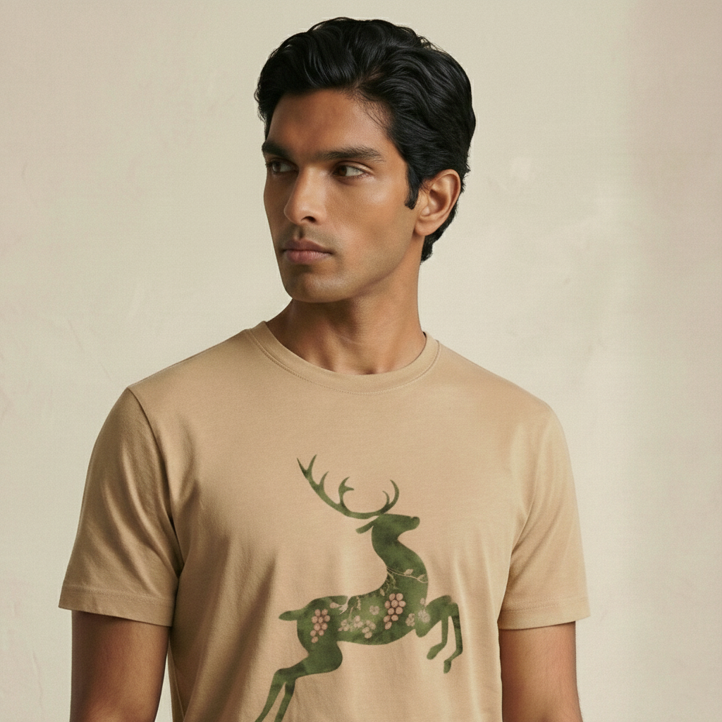 stag motif t-shirt
